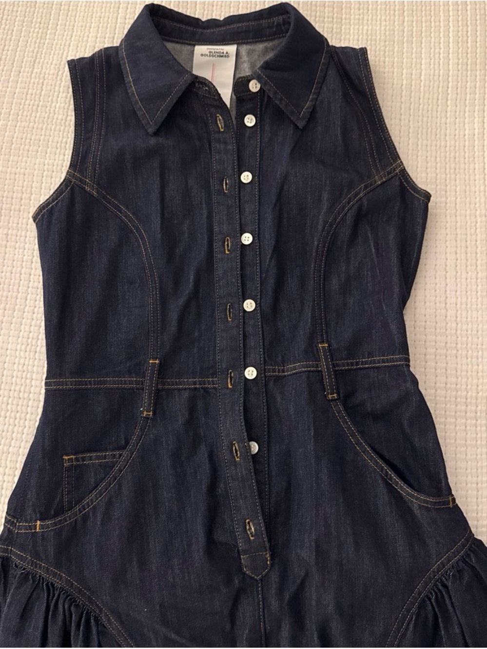 Fabrique Anais Denim Sleeveless Midi dress - Picture 4 of 4